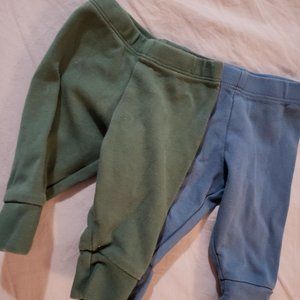 Two Pact organic baby pants, 0-3 months